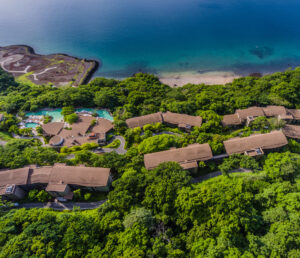 Luxury Hotel Drone Photograph of the Andaz Papagayo. Aerial captured using a drone. Luxury Hotel Photography.