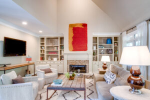 Family room of a home near Atlanta, Georgia during a residential real-estate photography shoot. Atlanta Real Estate Photography