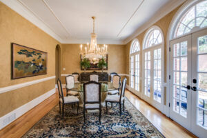 Dining room of a luxury home near Atlanta, Georgia. Natural and artificial light was used on this luxury interior real-estate shoot. Atlanta Real Estate Photography