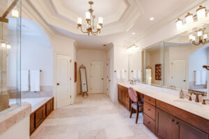 Master Bathroom of a luxury home near Atlanta, Georgia. Natural and artificial light was used on this luxury interior real-estate shoot. Atlanta Real Estate Photography